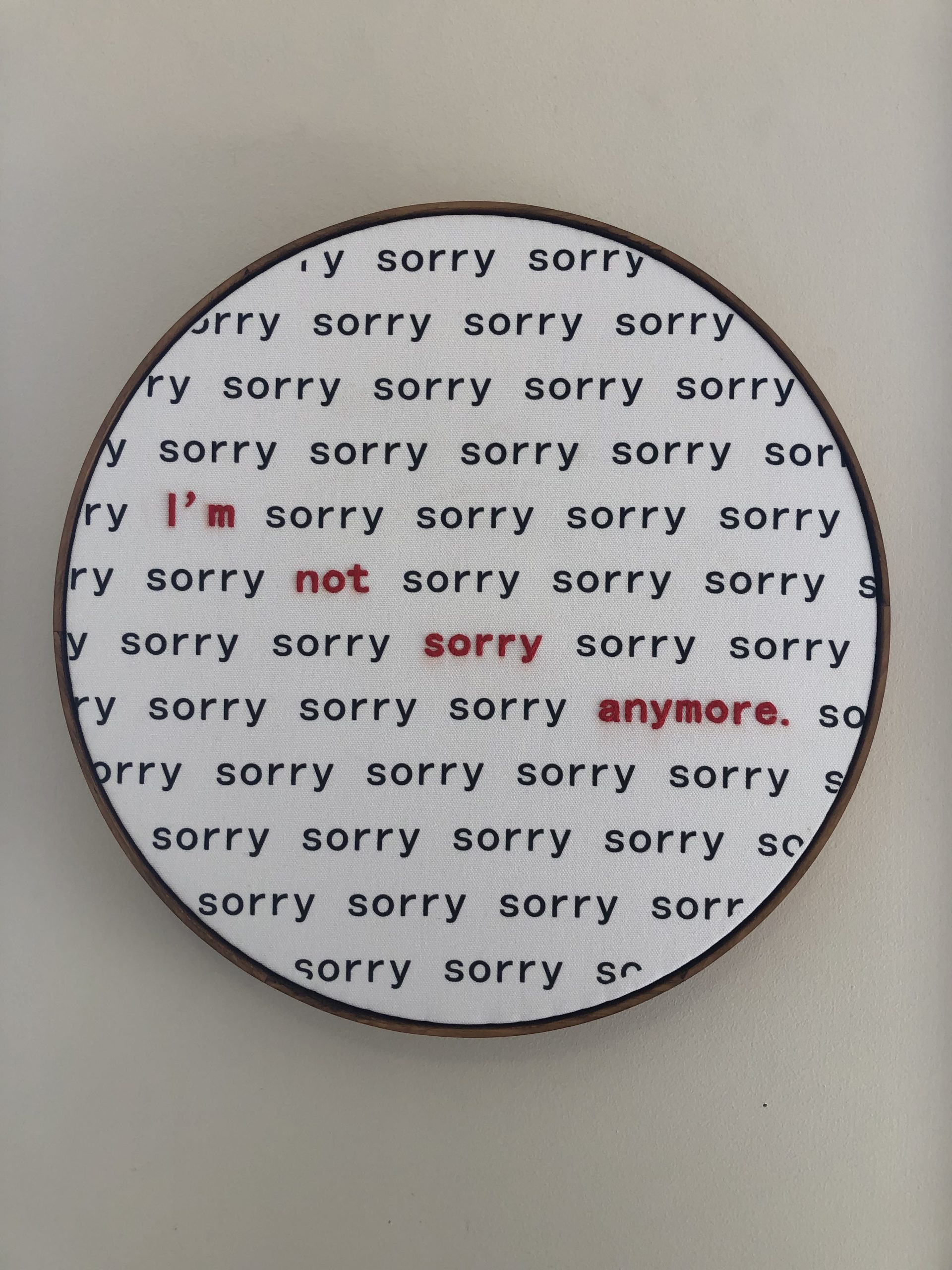 Artwork image: I'm not sorry anymore (Front view)