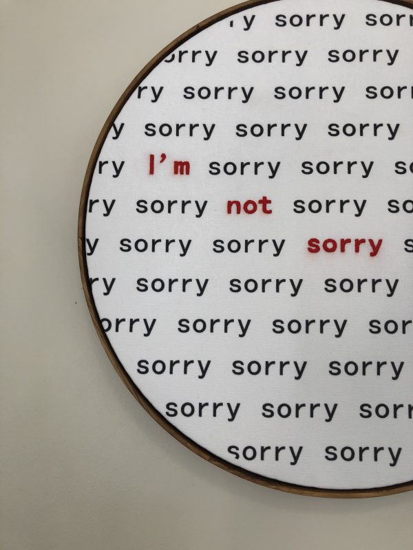 Artwork image: I'm not sorry anymore (detail shot)