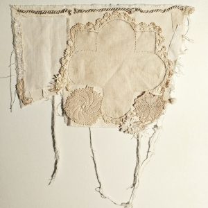 Textile art piece - reclaimed materials