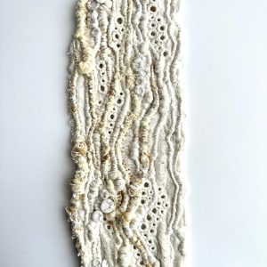 Textile art piece - white