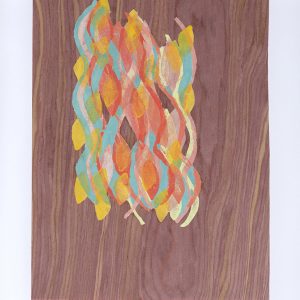 Coloured print on timber veneer